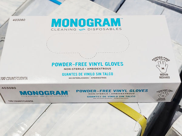 Monogram Vinyl Foodservice Gloves